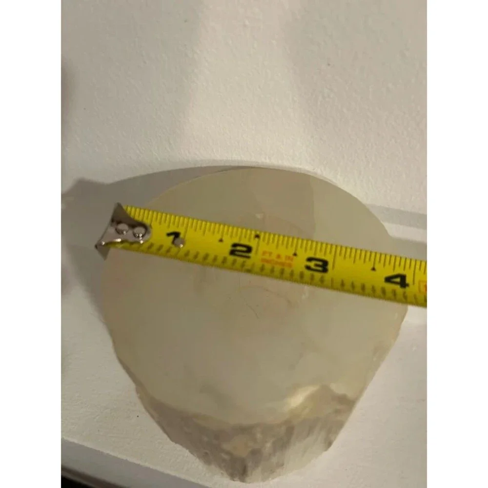 Cylindrical selenite crystal tealight candle holder “4
